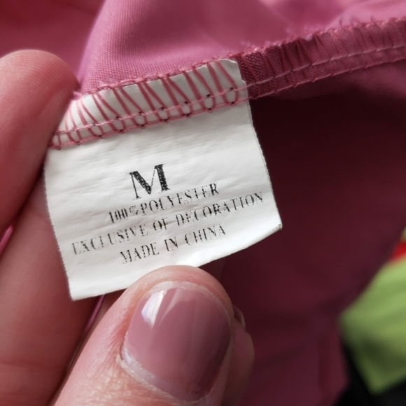 Sparkle in Pink Little Girl Medium Two Piece Set Polka Dot Shirt Pinafore Dress - Picture 5 of 6